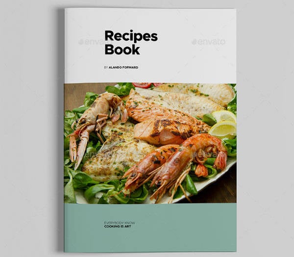 minimalist cookbook catalog template