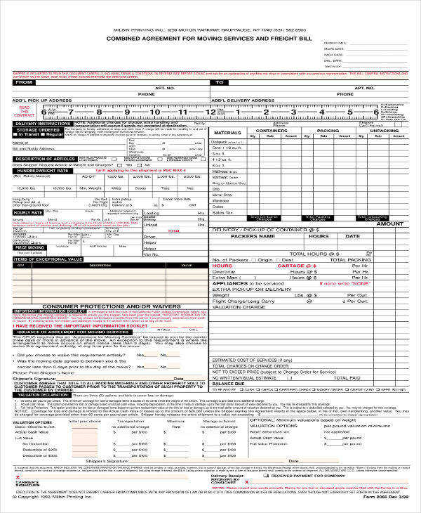 8+ Moving Company Contract Templates Word, Apple Pages, Google Docs