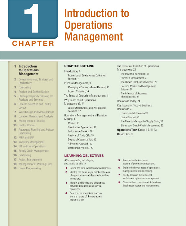 business plan management and operations