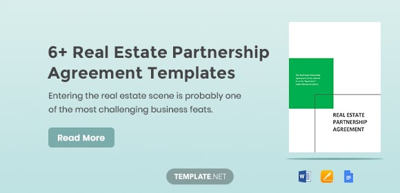 real estate partnership agreement templates