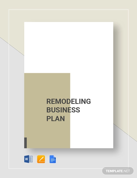 remodeling business plan template