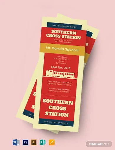 retro-train-ticket-template