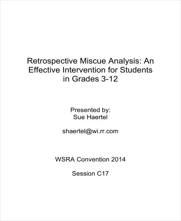 retrospective miscue analysis sample