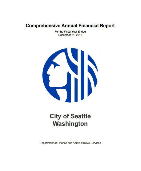 seattle comprehensive annual financial report