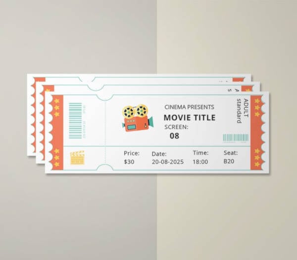 simple movie ticket template
