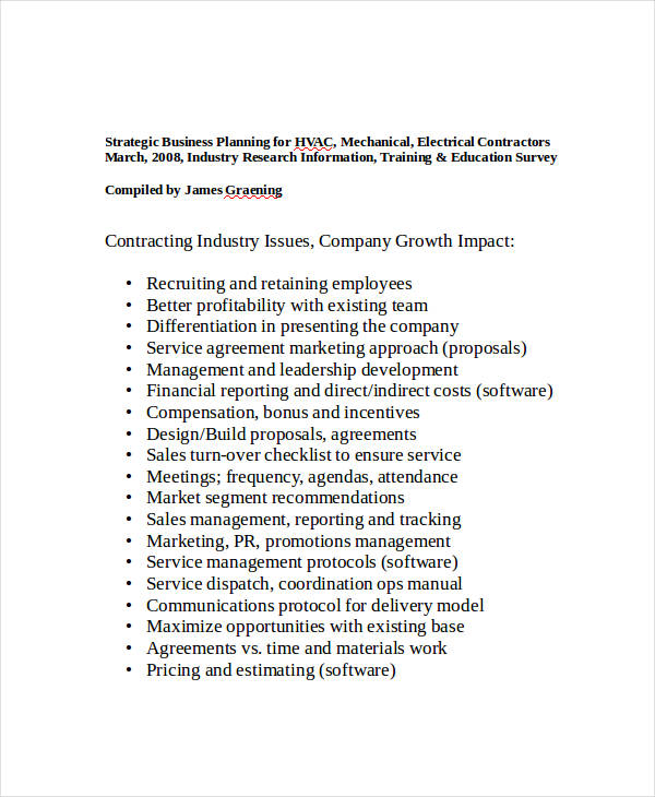 hvac business plan template pdf