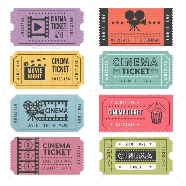 template-of-cinema-tickets