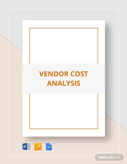 vendor cost analysis template