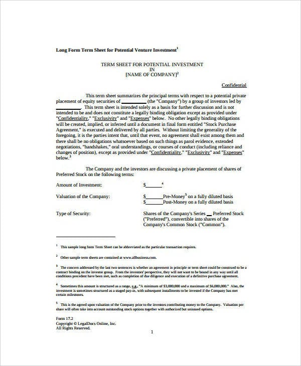 9+ Venture Capital Agreement Templates Word, PDF, Google Docs