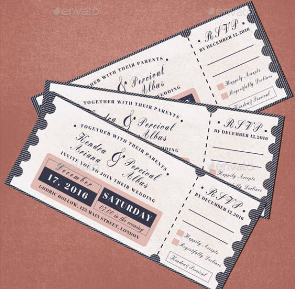 wedding invitation ticket example