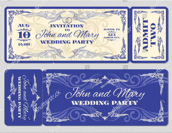 wedding invitation ticket example