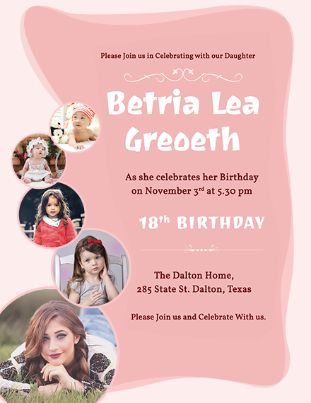 th birthday invitation template