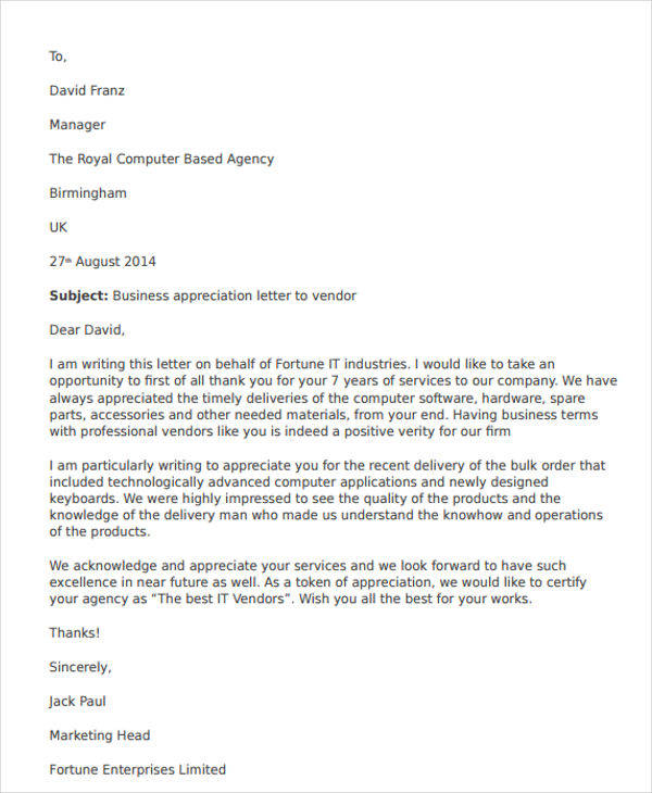 Service Thank You Letter from images.template.net