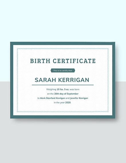 basic birth certificate