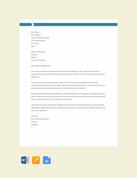basic-recommendation-letter-template