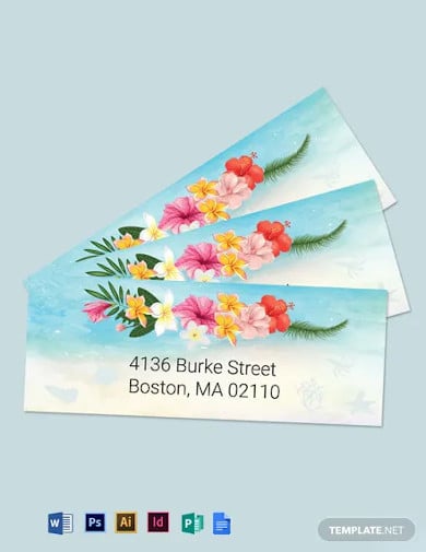 beach-wedding-address-labels-card-template