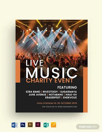 charity concert flyer template