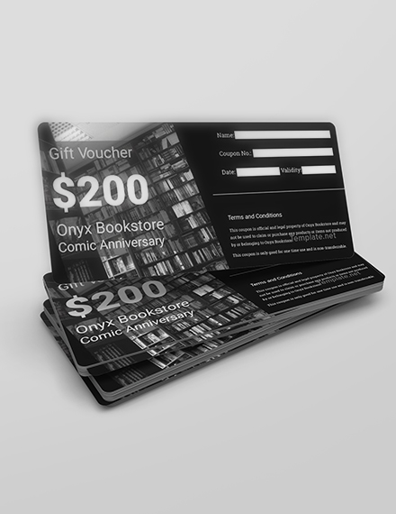 Classy Book Store Voucher Sample