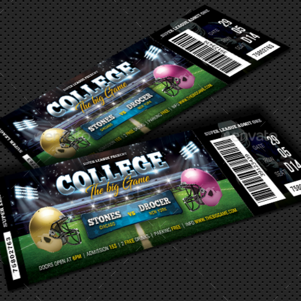 college-football-game-ticket-template