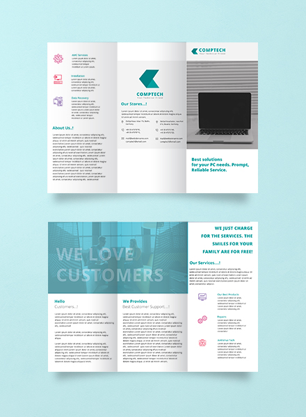 Computer Repair Trifold Brochure Example1