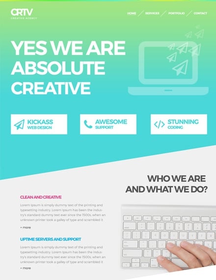 creative agency website template
