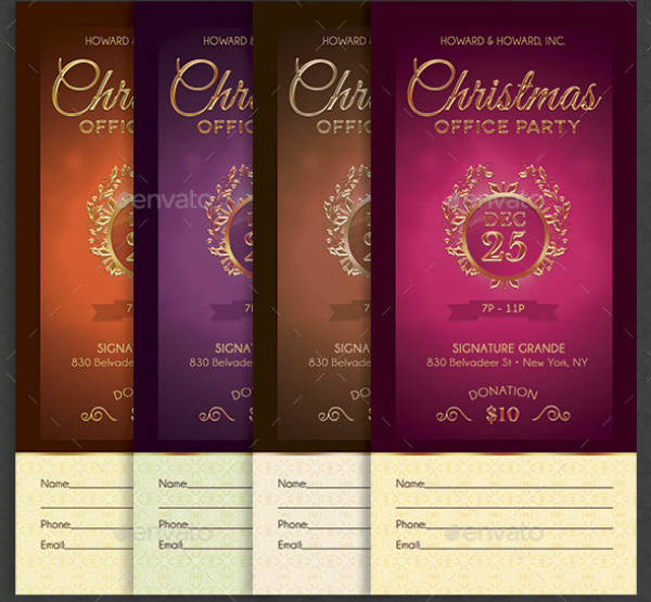 elegant christmas office party template