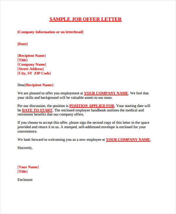 employment joining letter template