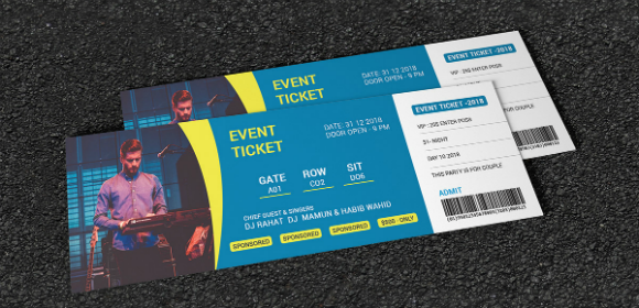 20 Event Ticket Designs Templates PSD AI Word