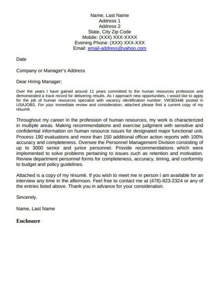 example of application letter for government employee