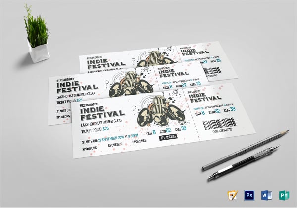festival concert ticket template
