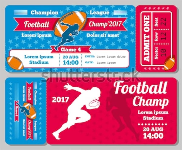 flat-colorful-football-ticket-template