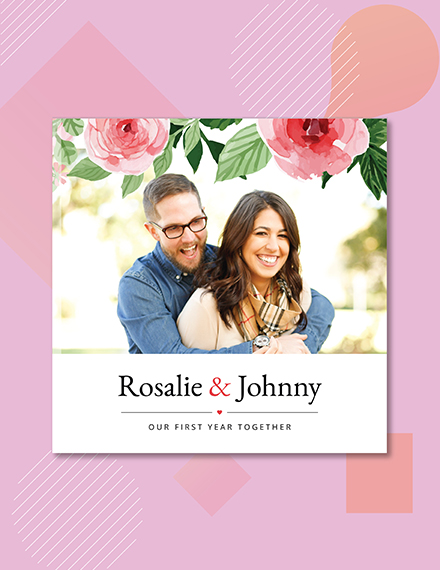 Floral Photo Book Cover Template