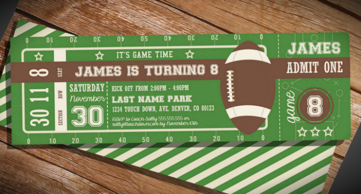 Football Ticket Template Free Download