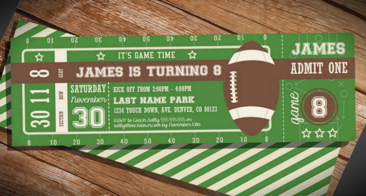 Free Printable Football Ticket Template Printable Templates