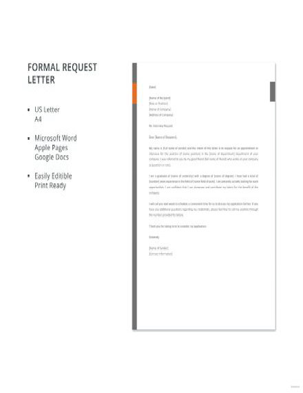 10+ Sample Formal Letter Template