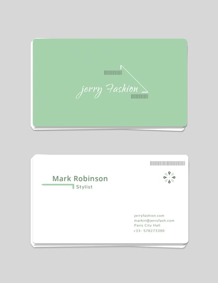 free fashion store business card