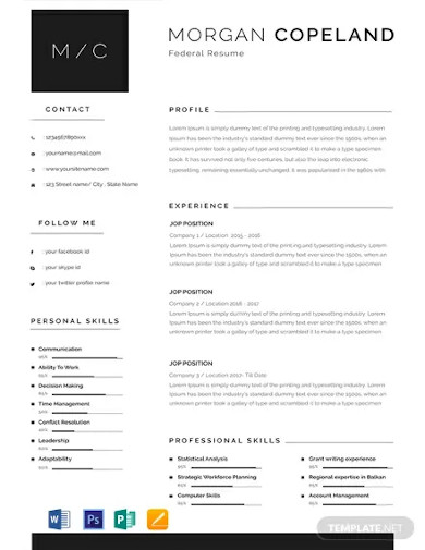 free-federal-resume-template