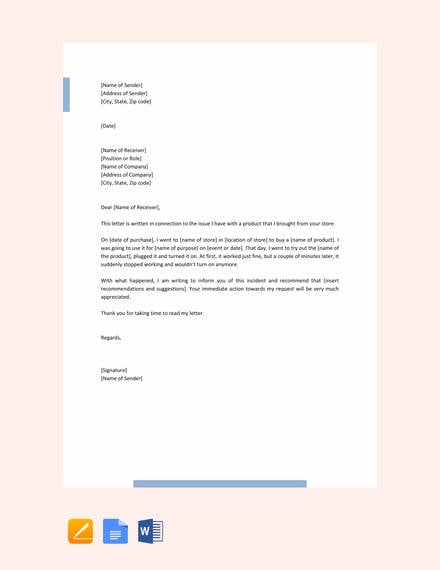 formal letter layout template