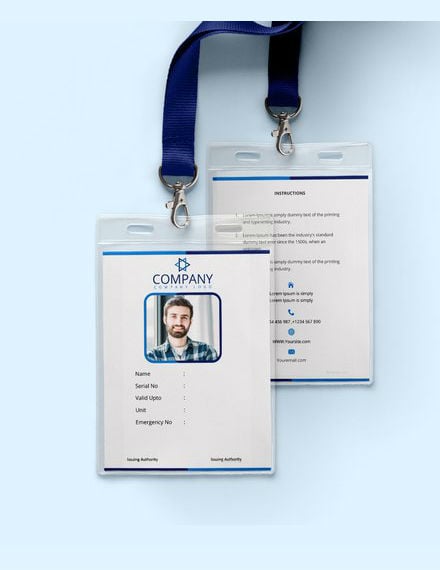 free office blank id card template