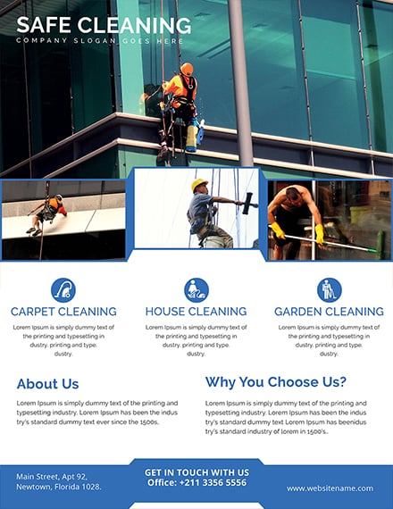 free printable cleaning services flyer template