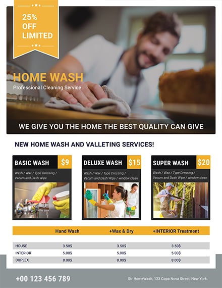 free professional cleaning services flyer template