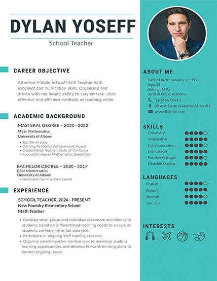 free-school-teacher-resume