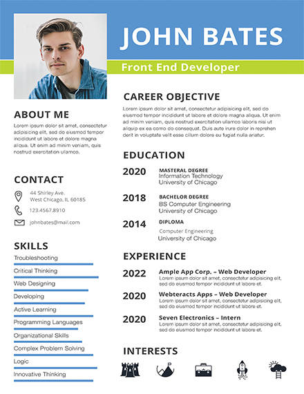 front-end-developer-resume-template
