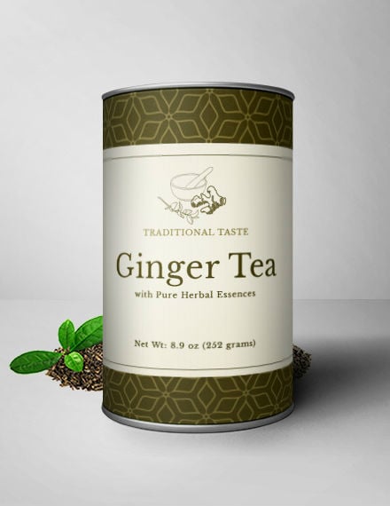 ginger-tea-bottle-label-template