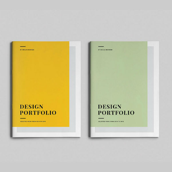 graphic design portfolio catalog template