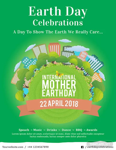 international earth day poster template