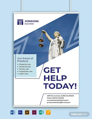 law firm poster template