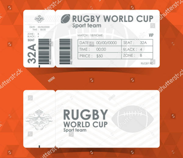 4+ Rugby Game Ticket Designs & Templates PSD, AI, Word, Publisher