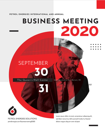 modern business event poster template