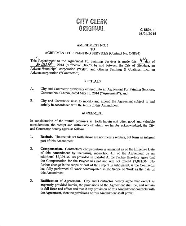 painting service agreement contract